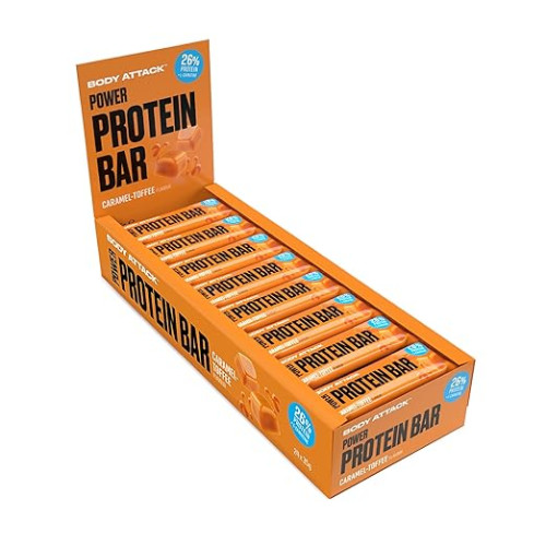 Body Attack Power proteinska pločica 24 x 35 g toffee-caramel Body Attack Power proteinska pločica 24 x 35 g toffee-caramel