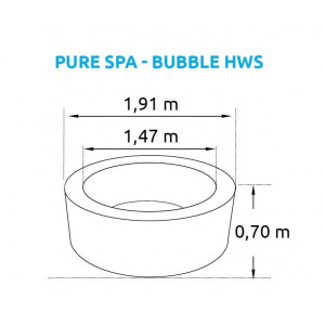 Marimex Whirlpool bazen na napuhavanje Pure Spa - Bubble HWS - Intex 28404EX/28426EX 