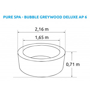 Marimex Whirlpool bazen na napuhavanje Pure Spa - Bubble Greywood Deluxe 6 AP - Intex 28442 