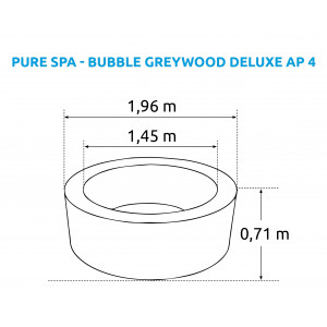 Marimex Whirlpool bazen na napuhavanje Pure Spa - Bubble Greywood Deluxe 4 AP - Intex 28440 