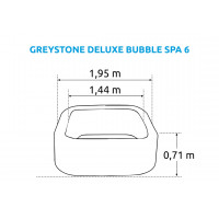 Marimex hidromasažna kada na napuhavanje Pure Spa - Bubble Greystone Deluxe 6 AP - Intex 28452 
