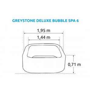 Bazén vírivý nafukovací  Pure Spa - Bubble Greystone Deluxe 6 AP 