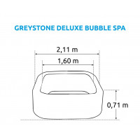 Marimex Whirlpool bazen na napuhavanje Pure Spa - Bubble Greystone Deluxe 4 AP - Intex 28450 