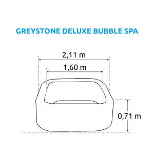 Marimex Whirlpool bazen na napuhavanje Pure Spa - Bubble Greystone Deluxe 4 AP - Intex 28450 