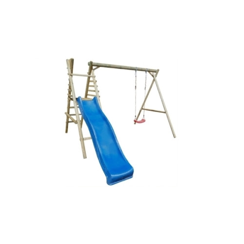 Hojdačka drevená Marimex 1 so šmykľavkou 