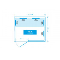 Infracrvena sauna za 2 osobe Marimex NOBLESSE 2001 L 