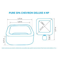 Marimex Pure Spa whirlpool bazen na napuhavanje - Chevron Deluxe 4 AP 