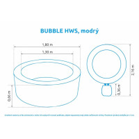 Hidromasažna kada Pure Spa - Bubble HWS, plava Marimex hidromasažna kada 