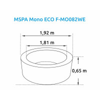 Marimex hidromasažna kada za 8 osoba MSPA Mono ECO F-MO082WE 