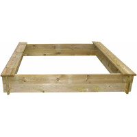 Marimex Drveni četvrtasti pješčanik s dva sjedala 