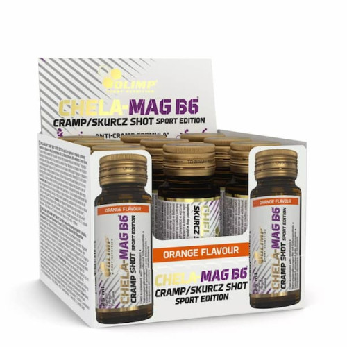 Olimp Chela-Mag B6 Cramp Shot u čaši, 25 ml orange 