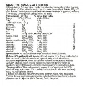 Weider Protein Fruity Isolate, 908 g crvenog voća 