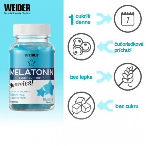 Weider Melatonin Up, 60 guma borovnica 