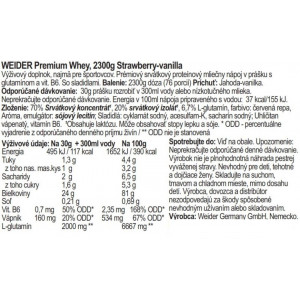 Weider Premium Whey Protein, 2300 g strawberry-vanilla 