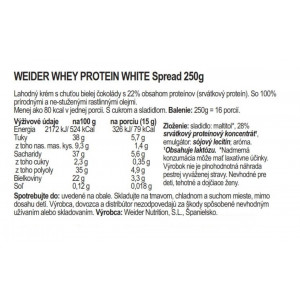 Weider Whey Protein White Spread, 250g x 12 kom 