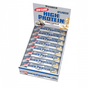 Weider Low Carb High Protein 40% Pločica, Stracciatella, 50g x 24 kom 