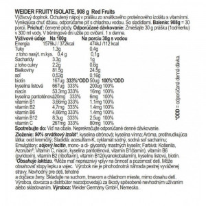 Weider Protein Fruity Isolate, 2x908 g crvenog voća 