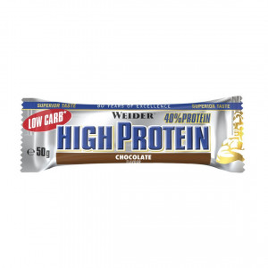 Weider Low Carb High Protein 40% Pločica, 50 g chocolate 