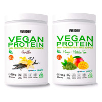 Weider Vegan Protein 750g, 2 kom vanilija+mango-matcha čaj 