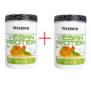 Weider Vegan Protein 750g, 2 kom mango-matcha čaja 