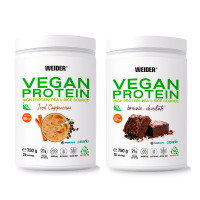 Weider Vegan Protein 750g, 2 brownie čokolade + ledeni cappuccino 