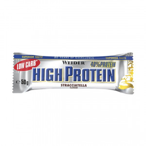 Weider Low Carb High Protein 40% Pločica, 50 g straciatella 