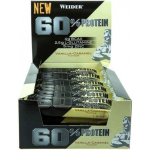 Weider 60% proteinska pločica, vanilija-karamela, 45g x 24 kom 