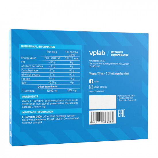 VPLab L-Carnitine 3000 citrus