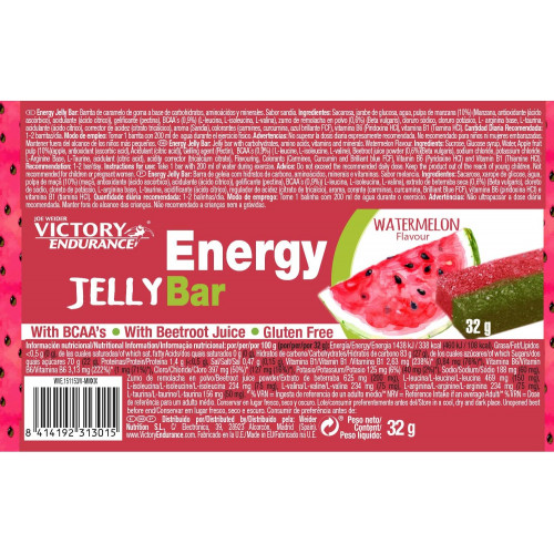 Weider Energy Jelly Bar, lubenica, 24x32g 