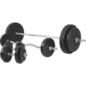 Gorilla Sports Set utega 100 kg - plastični 30/31 mm 