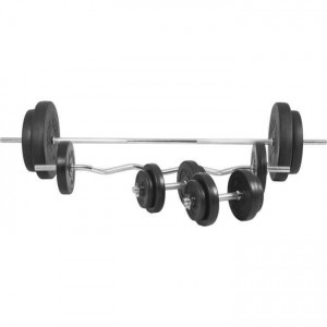 Gorilla Sports Set utega 100 kg - plastični 30/31 mm 