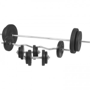 Gorilla Sports Set utega 100 kg - plastični 30/31 mm 