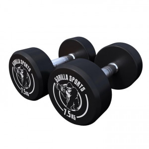 Gorilla Sports set od jedne ruke s jednom rukom 15 kg (2x7,5 KG) 