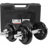 Gorilla Sports 20 KG set od jedne ruke od lijevanog željeza + futrola 