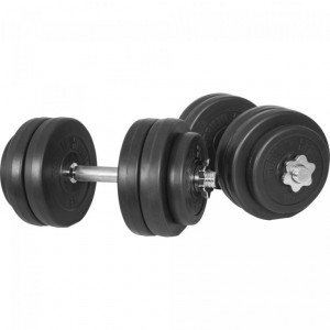 Gorilla Sports set cementnih jednoručnih šipki s utezima 2x15 kg 30/31 mm 