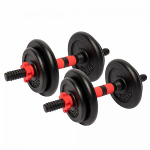 Gorilla Sports Komplet bučica od lijevanog željeza  15kg 25mm 15 kg 