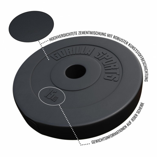 Gorilla Sports Olympic plastificirani cementni disk 1,25 kg - 15 kg 50 /51 mm 15 kg 15 kg Gorilla Sports Olympic plastificirani cementni disk 1,25 kg - 15 kg 50 /51 mm 15 kg 15 kg