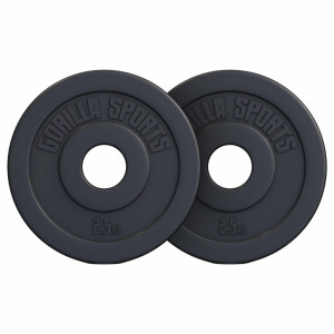 Gorilla Sports Olympic cementni disk obložen plastikom 1,25 kg - 15 kg 50 /51 mm SET 5 KG (2x2,5 kg) SET 5 KG (2x2,5kg) 