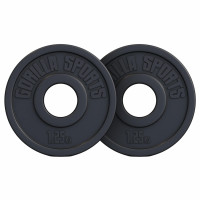 Gorilla Sports Olympic plastificirani cementni disk 1,25 kg - 15 kg 50 /51 mm SET 2,5 KG (2x1,25 kg)