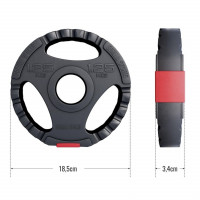 Olimpijski plastificiranii cementni disk (GRIP) 1,25kg - 15kg 50/51mm
