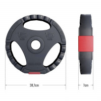Olimpijski plastificiranii cementni disk (GRIP) 1,25kg - 15kg 50/51mm