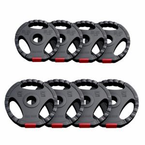 Olimpijski plastificiranii cementni disk (GRIP) 1,25kg - 15kg 50/51mm SET 30KG (4x2,5  4x5kg) 