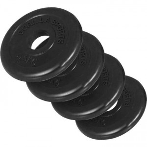 Gorilla Sports Disk od lijevanog željeza gumiran 0,5kg - 25 kg 30 / 31mm 2 kg (4x0,5) 