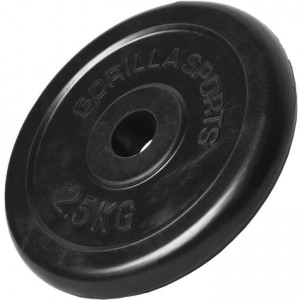 Gorilla Sports Disk od lijevanog željeza gumiran 0,5kg - 25 kg 30 / 31mm 2,5 kg 