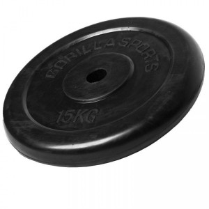 Gorilla Sports Disk od lijevanog željeza gumiran 0,5kg - 25 kg 30 / 31mm 15 kg 