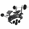 Gorilla Sports Univerzalna klupa za vježbanje + set utega 100 kg 30/31 mm 