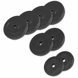 Gorilla Sports plastificiran cementni disk 1,25kg - 15kg / 31mm SET 27,5 KG 