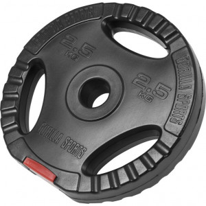 Gorilla Sports plastificiran cementni disk (GRIP) 1,25kg - 15kg / 31mm 