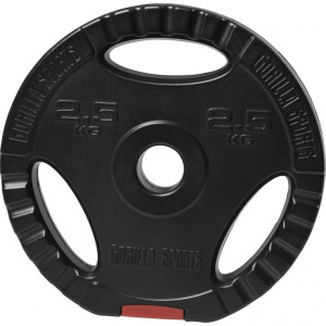 Gorilla Sports plastificiran cementni disk (GRIP) 1,25kg - 15kg / 31mm 2,5 kg 