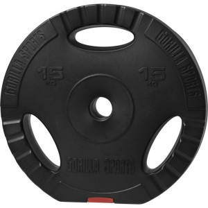 Gorilla Sports plastificiran cementni disk (GRIP) 1,25kg - 15kg / 31mm 15 kg 